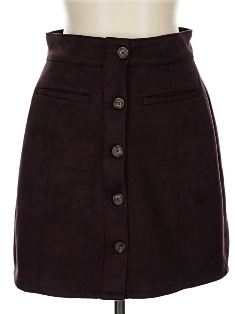 Maurice’s Purple Suede Skirt (Pockets)